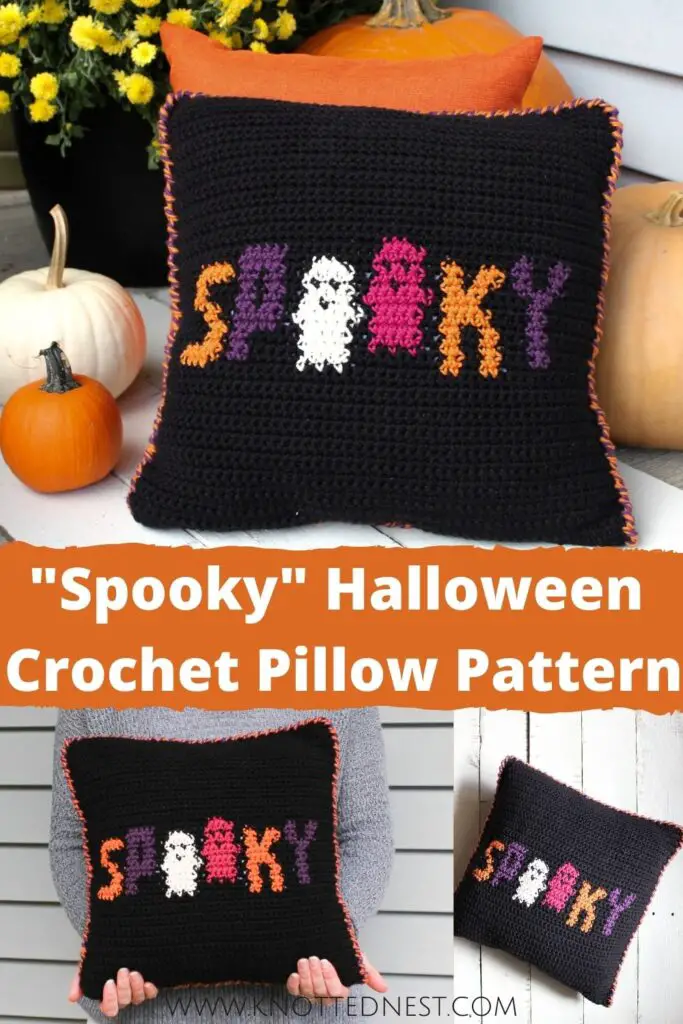 Spooky Halloween Crochet Pillow Free Pattern