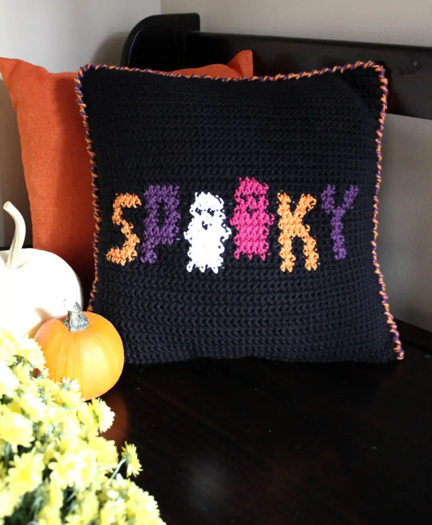 Spooky Halloween Crochet Pillow Free Pattern