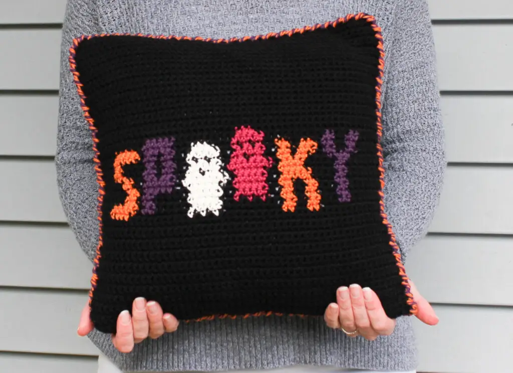 Spooky Halloween Crochet Pillow Free Pattern