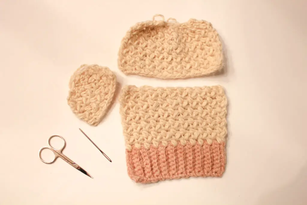 Three pieces for assembly