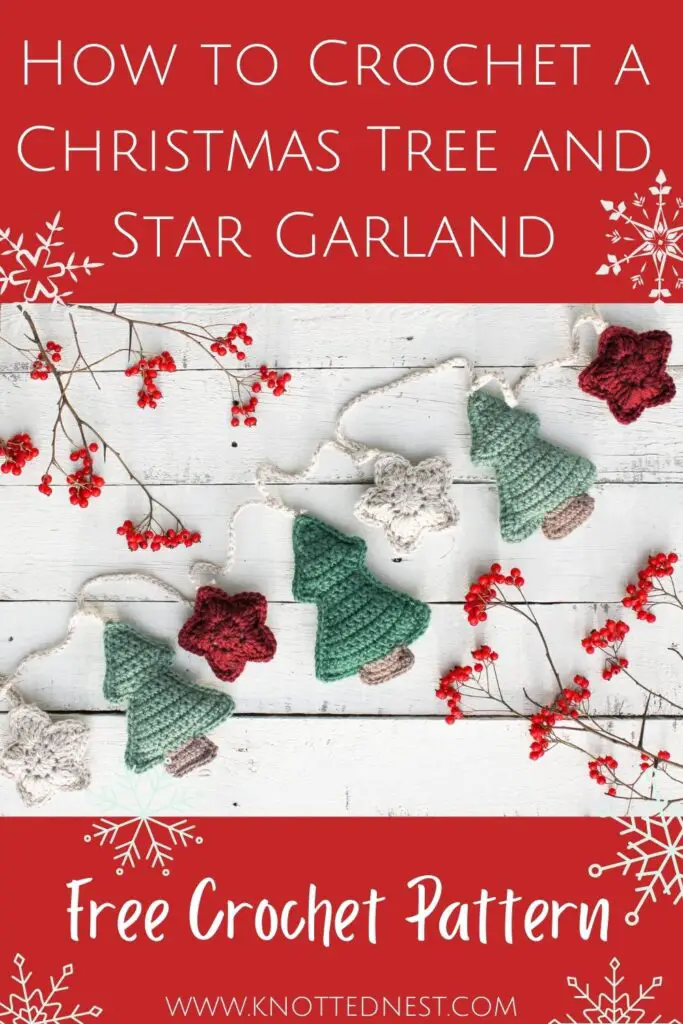 Christmas Tree and Star Garland Free Crochet Pattern