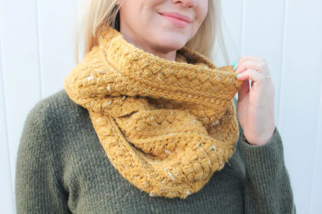 Mustard Puff Infinity Cowl