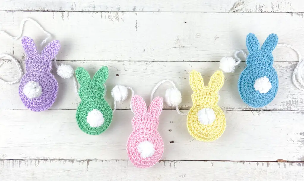 Easter Bunny Crochet Garland