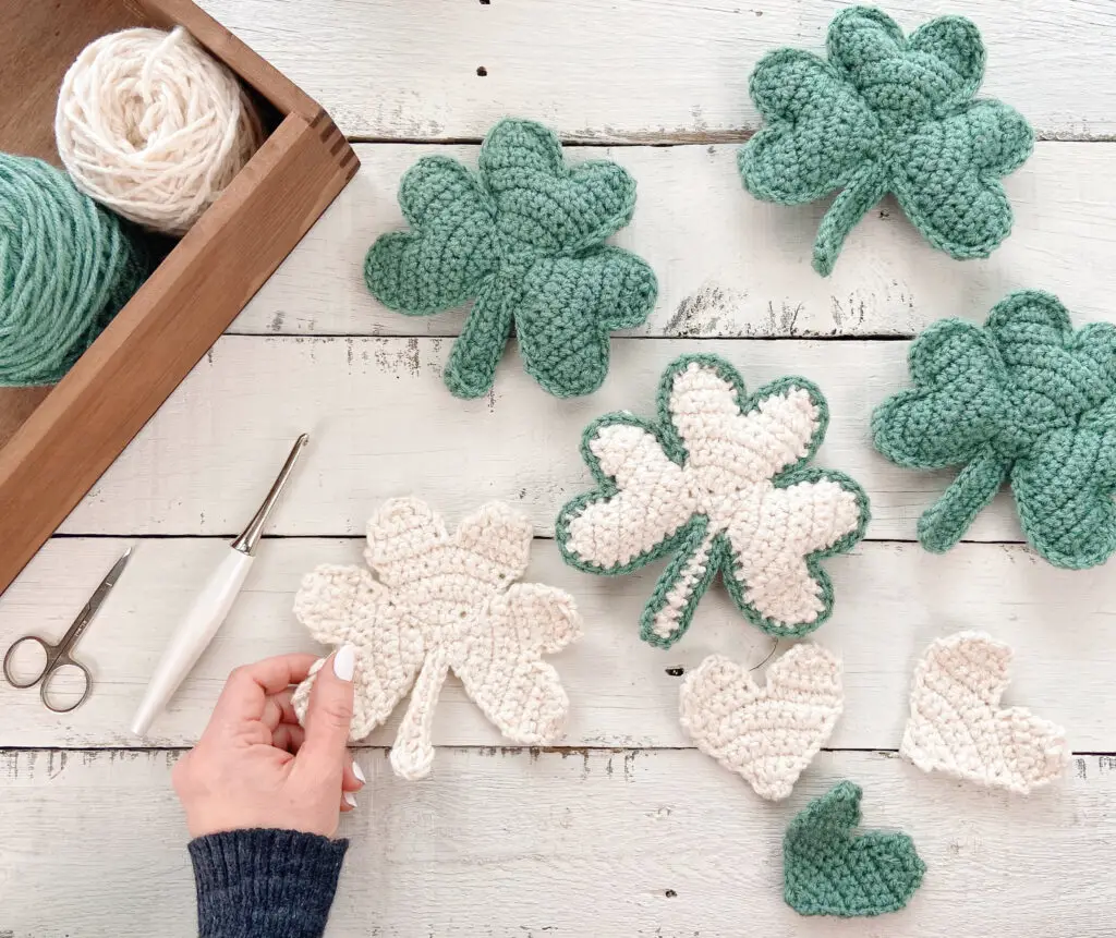 Crochet Shamrock construction